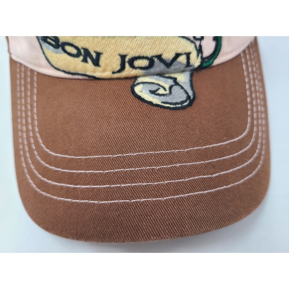 Women Bon Jovi Rose Adjustable Hat Cap Cotton Casual Rock Band Music Pink Brown - Picture 3 of 15